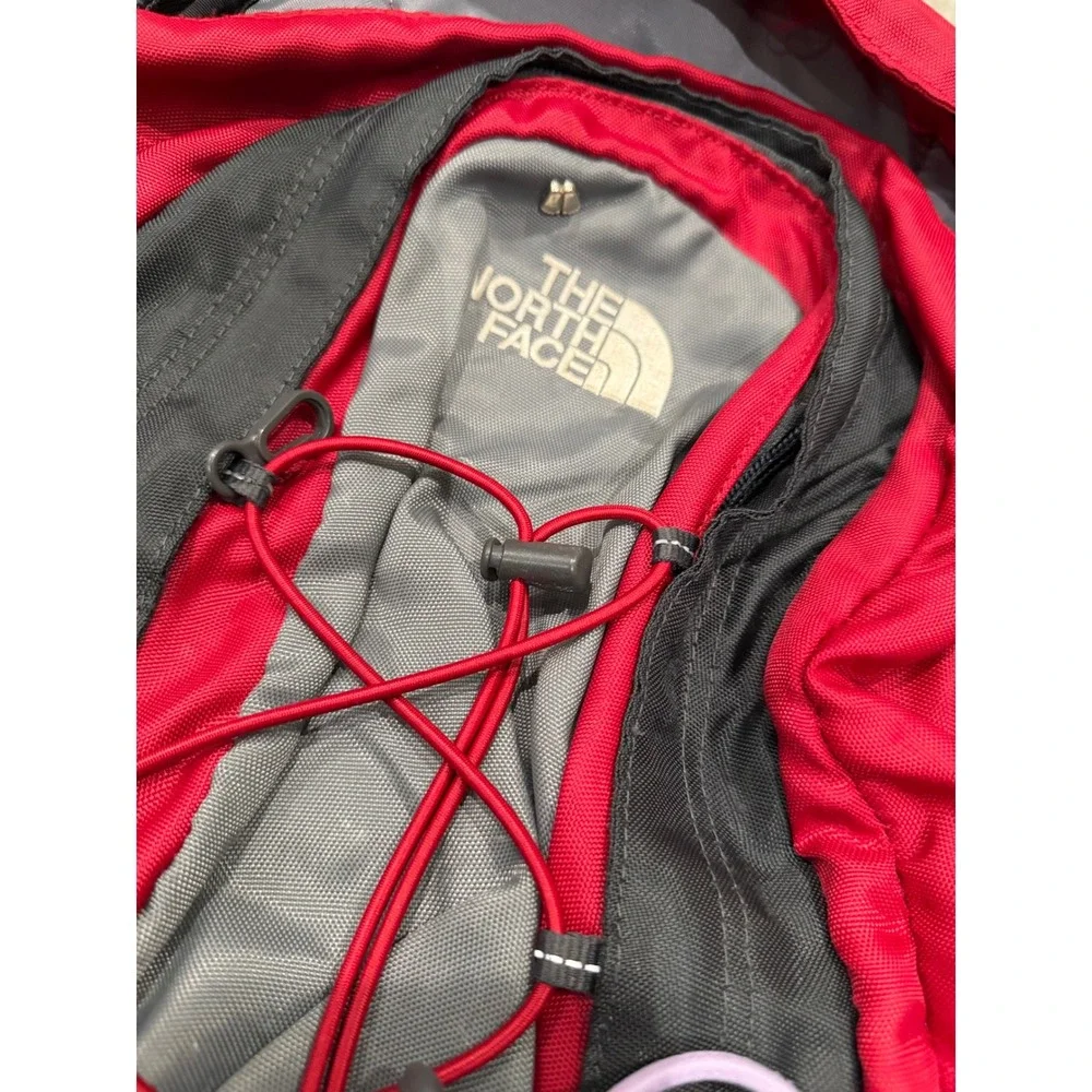 The North Face Jester Backpack Red Charcoal Grey School Hiking Bag